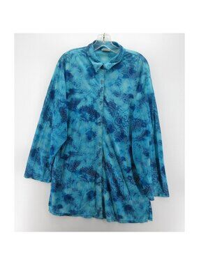 VGT Speedo Top Medium Swim Cover Up Tunic Shirt 90s Abstract Paisley*